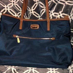 Navy Blue Michael Kors Tote Bag